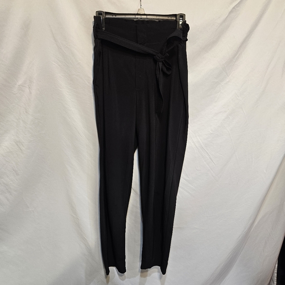 Athleta Skyline Pants Black Zip Pocket Casual Travel Pleated Pant 8T - Picture 5 of 8